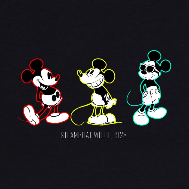 MICKEY MOUSE, STEAMBOAT WILLIE 1928. by Diyutaka